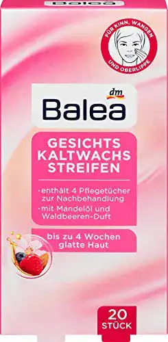 Kaltwachsstreifen für das Gesicht von Balea, 20 Stück
