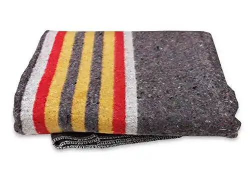 Umzugsdecke Kortpack 10 gestreift in Gelb, Rot und Weiß, 150 x 200 cm