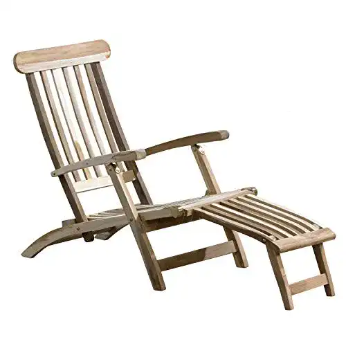 Teakholz Sonnenliege von Ambientehome für Garten und Terrasse