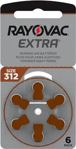 Hörgerätebatterien Rayovac Extra Advanced 312 60 Stück