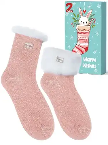Kuschelsocken für Damen in Geschenkbox – warme Thermosocken für Winter