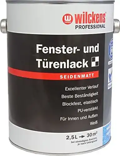 Wilckens Fenster- und Türenlack Professional in Seidenmatt Weiß