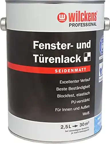 Wilckens Fenster- und Türenlack Professional in Seidenmatt Weiß