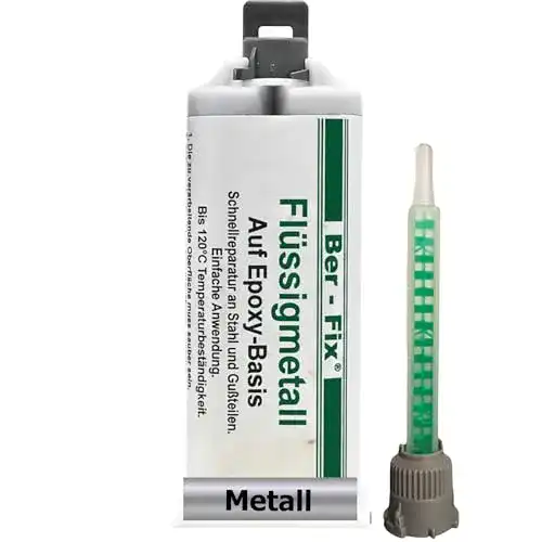 Flüssigmetall Ber-Fix 50g Hitzebeständiger 2-Komponenten Kleber