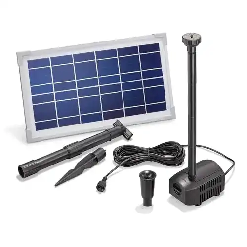 Solar Springbrunnen Esotec Teichpumpe mit 8 Watt Solarmodul