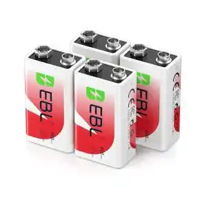 9V Akku EBL 600mAh Li-Ionen 6F22 wiederaufladbar