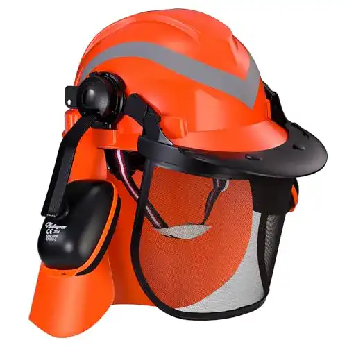 Forsthelm SafeYear Pro Kettensägen-Schutzhelm mit Ohrenschutz