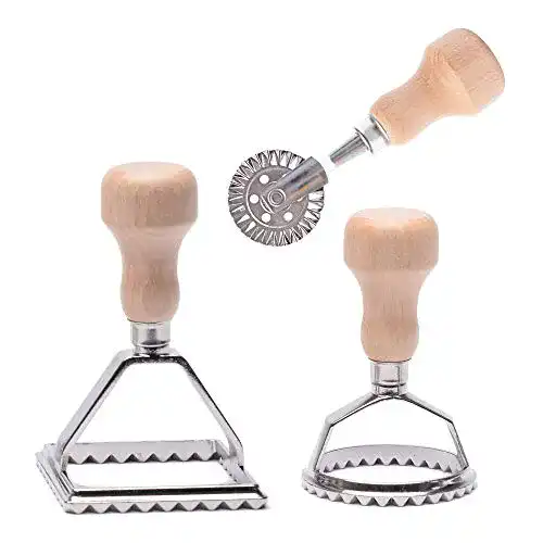 Ravioli Former Master Feng Ausstecher Teigtaschenrad 3er Set