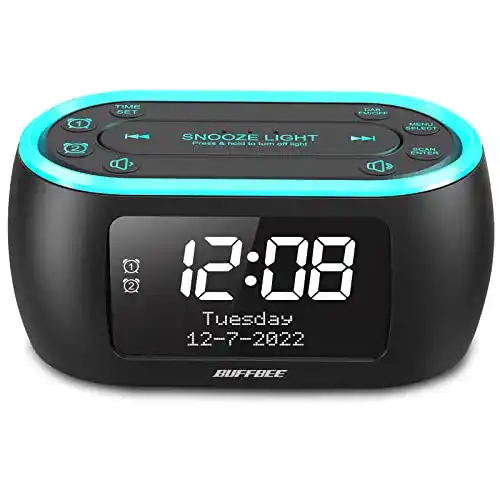 DAB Radiowecker Buffbee mit DAB, FM und USB-Ladefunktion