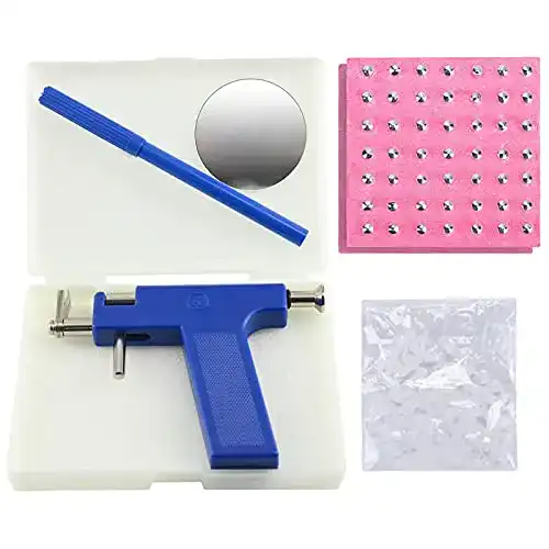 Ohrlochpistole Set von Yanclife Professionelles Piercing Werkzeug mit 98 Ohrsteckern