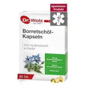 Borretschöl Kapseln von Dr. Wolz mit hohem Gehalt an Gamma-Linolensäure