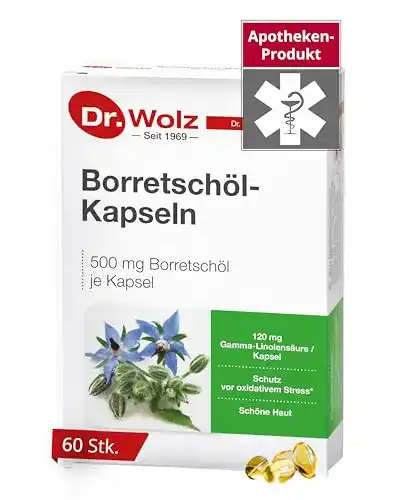 Borretschöl Kapseln von Dr. Wolz mit hohem Gehalt an Gamma-Linolensäure