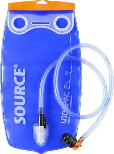 Source Widepac Trinkblase 2 Liter, transparent und blau