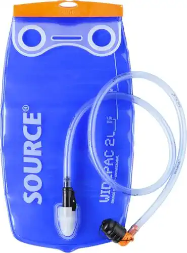 Source Widepac Trinkblase 2 Liter, transparent und blau