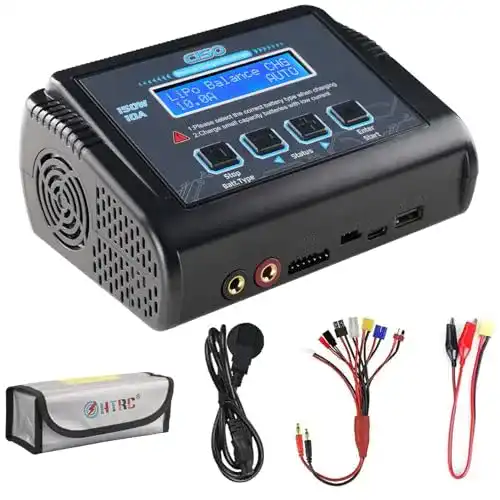 LiPo Ladegerät HTRC C150 für RC Akkus und Entladen