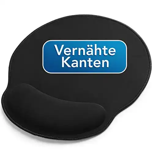 Mauspad mit Gelkissen Sidorenko 26×23 cm ergonomisch schwarz