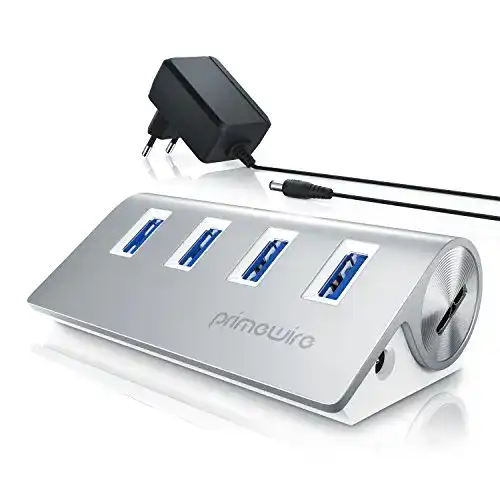 USB Hub mit Netzteil für PC, Notebook und Tablets