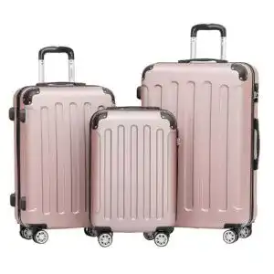 3-teiliges Kofferset von Beibye mit Hartschalenkoffer und Trolley