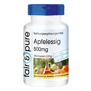 Apfelessig-Kapseln Fair & Pure 2000 mg pro Tagesdosis vegan