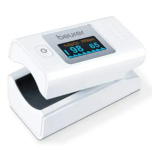 Beurer PO 35 Pulsoximeter mit Bluetooth zur Messung von SpO2 und Pulsfrequenz