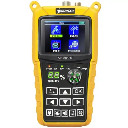 Sat-Finder VF6800P für DVB-S/S2, DVB-T/T2 und DVB-C