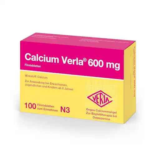 Calcium Verla 600 mg Filmtabletten 100 Stück für Knochengesundheit