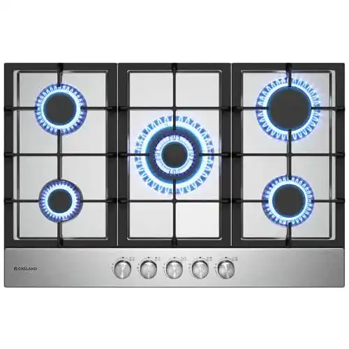 Gaskochfeld 5-flammig Gasland GH2705SS1FC 76 cm Edelstahl Einbau