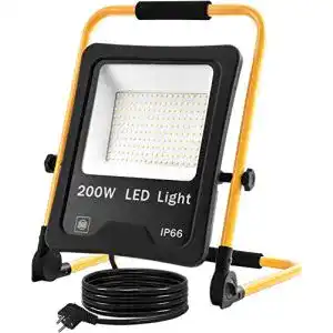 Baustrahler Uisebrt LED 200W Kaltweiß mit Standgestell