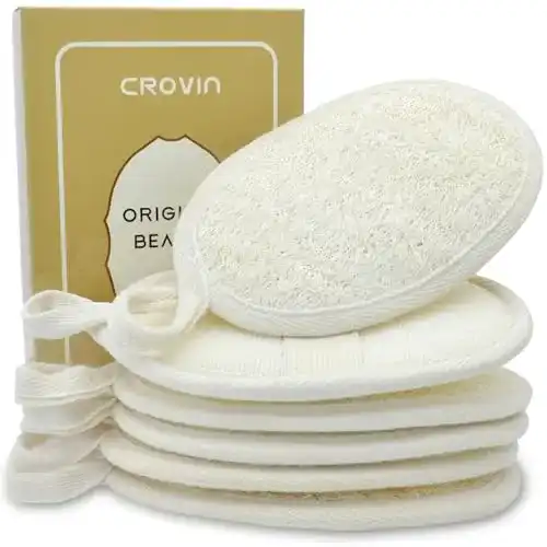 Peeling-Pads Crovin Luffa-Pads Natürliche Badeschwämme für Körperpflege