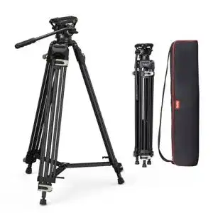 Videostativ Smallrig 73 Zoll (186 cm) mit Fluidkopf und Schnellwechselplatte