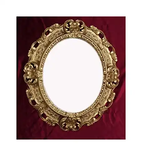 Barock Spiegel im ovalen Design für Wände in Gold