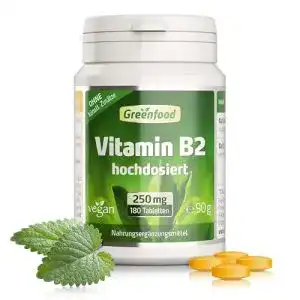 Riboflavin Greenfood Vitamin B2 250 mg hochdosiert