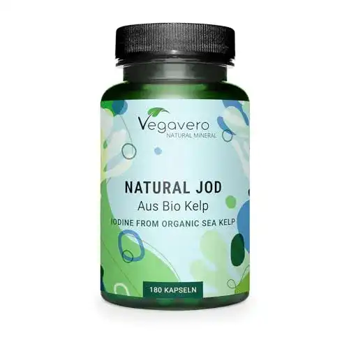 Jodtabletten Vegavero aus Bio Kelp – 100% Bio, Vegan, Laborgeprüft