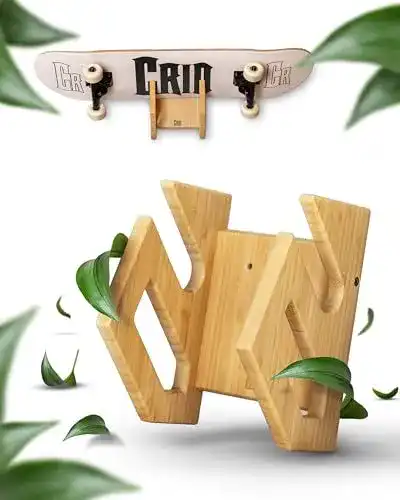 Snowboard-Wandhalterung CRID aus Bambus für Boards