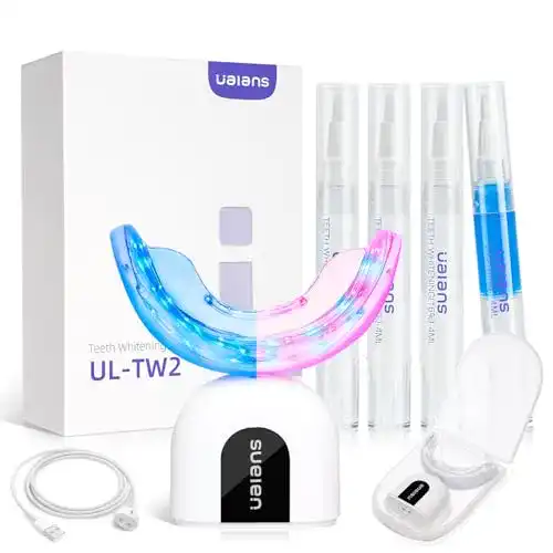 Zahnaufhellungsset Ualans mit LED-Technologie und Bleaching Gel
