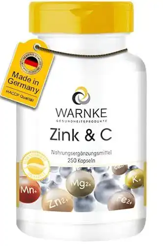 Vitamin C und Zink Kapseln von Warnke Vitalstoffe, 250 Stück