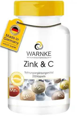 Vitamin C und Zink Kapseln von Warnke Vitalstoffe, 250 Stück