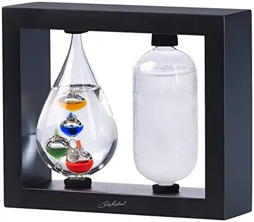 Galileo-Thermometer Carlo Milano Barometer: 2-in-1 Thermometer und Sturmglas