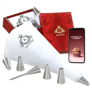 Spritzbeutel Kitchtic Premium Set mit 6 wiederverwendbaren Spritzsäcken