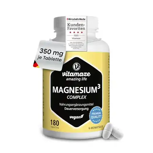 Magnesium Kapseln von Vitamaze – Hochdosierter Magnesium Komplex
