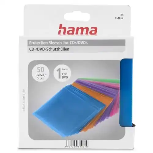 Hama CD-Leerhüllen 50 Stück für CDs, DVDs und Blu-rays
