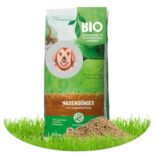 Plantura Bio Rasendünger mit 3 Monaten Langzeitwirkung und staubfreier Formulierung
