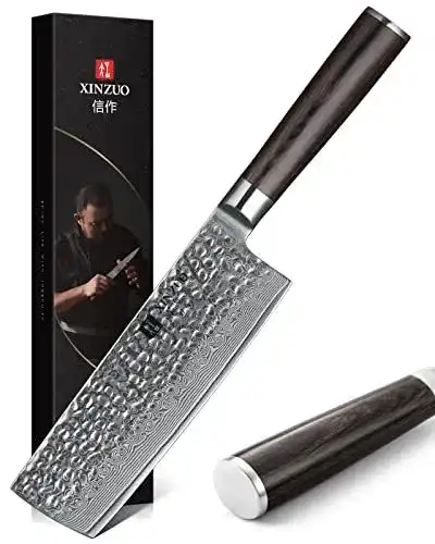 Xinzuo 17 cm Nakirimesser aus Damaststahl für die Küche