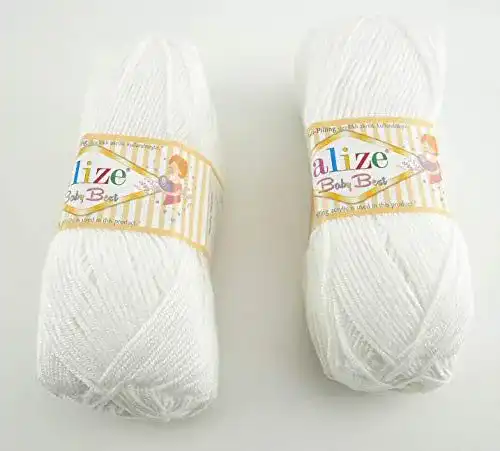 Alize Wolle 5 x 100g Strickgarn Baby Best Uni Antipilling
