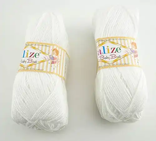Alize Wolle 5 x 100g Strickgarn Baby Best Uni Antipilling