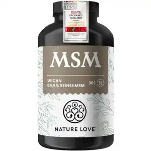 MSM Kapseln Nature Love – 365 veganische Kapseln für 6 Monate