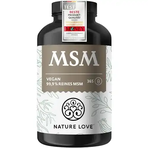 MSM Kapseln Nature Love – 365 veganische Kapseln für 6 Monate