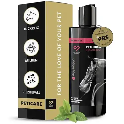 Pferdeshampoo Peticare gegen Parasiten und Milbenbefall