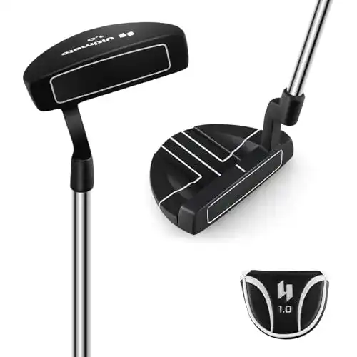 Costway Golf Putter 89 cm Mallet Edelstahl mit rutschfestem Griff