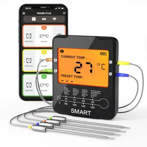 Fleischthermometer Uzone digital mit Bluetooth-Technologie